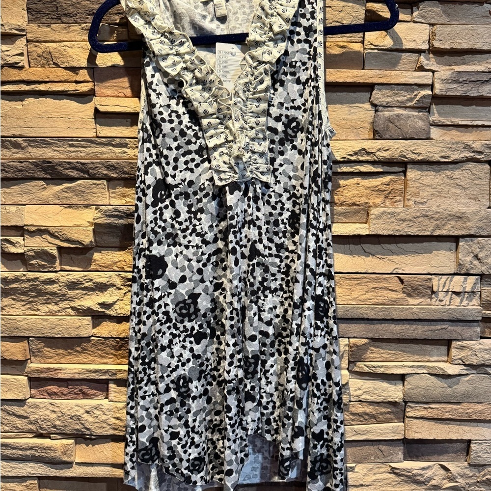 Anthropologie Sleeveless Patterned Top NWT S Weston Wear